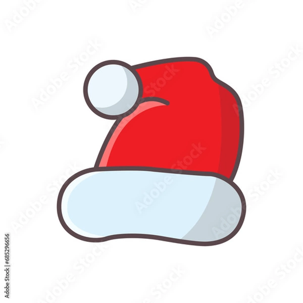 Obraz santa hat icon adobe design vector template