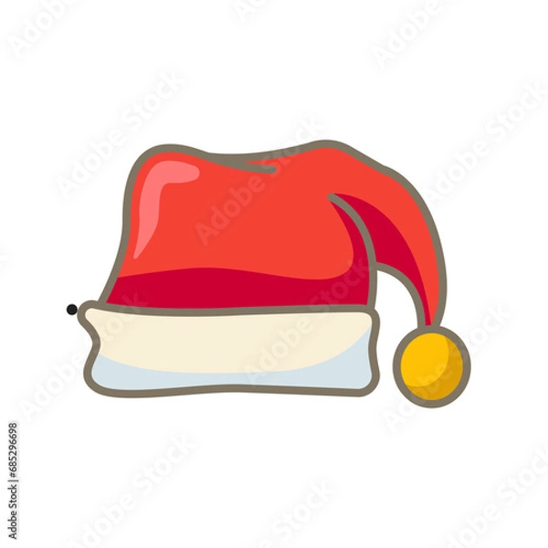 Obraz santa hat icon adobe design vector template