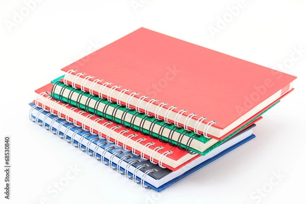 Fototapeta Stack of colorful notebooks.