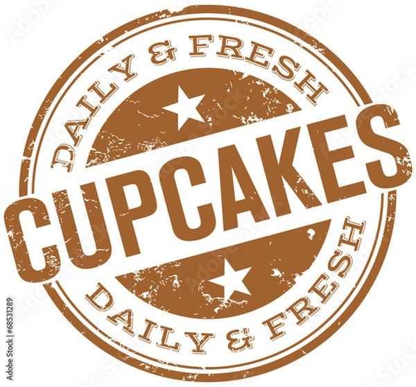 Obraz cupcakes stamp