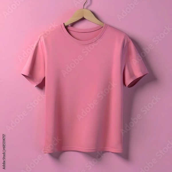 Obraz A pink t-shirt with a blank background