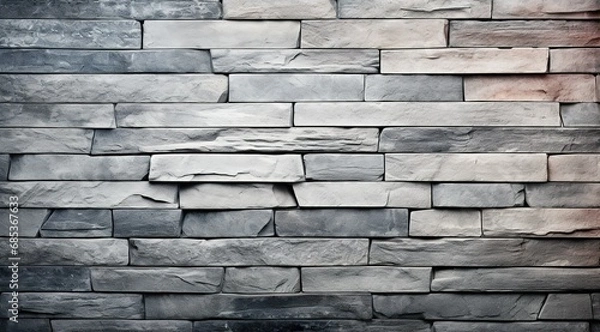 Obraz Stacked stone wall texture background