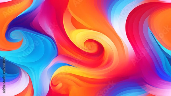 Obraz Seamless abstract colorful vortex pattern with dynamic swirl effect