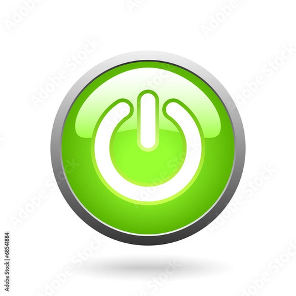 Fototapeta vector green button