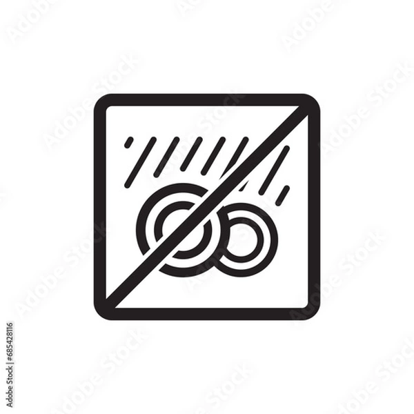 Obraz non dishwasher safe icon symbol sign vector