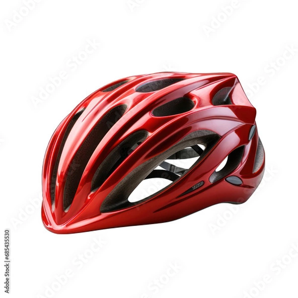 Fototapeta llilv_Red_bicycle_helmet_on_white_transparent_background_--st_6477d29e-7c09-4740-a752-aea32aa74147_1 (1) Isolated on Transparent or White Background, PNG