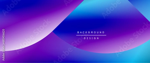 Fototapeta Circles and round shapes with gradients. Minimal abstract background, round geometric shapes, clean and structured design