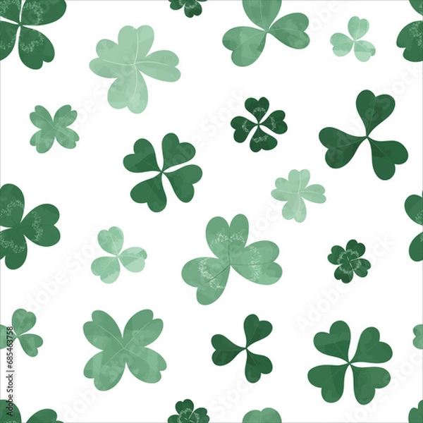 Obraz Saint Patrick Leaves Seamless Pattern