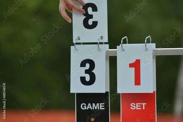 Obraz Tennis scoreboard