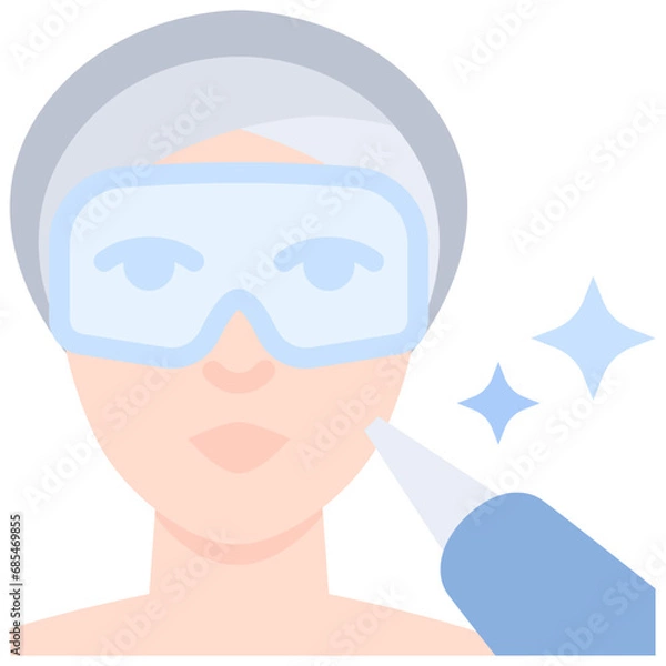 Obraz Laser treatment icon. Flat design. For presentation, graphic design, mobile application.