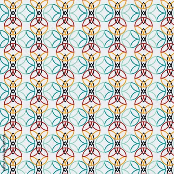 Fototapeta Colorful flower pattern with elegant and simple shape. Pattern Background. Colorful Pattern Background