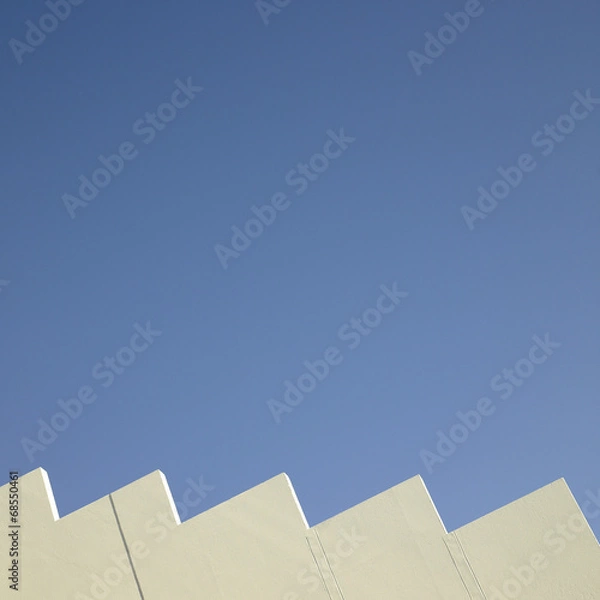 Obraz White wall and blue sky