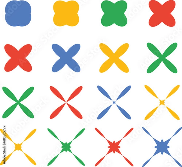 Fototapeta set of colorful shapes vector image