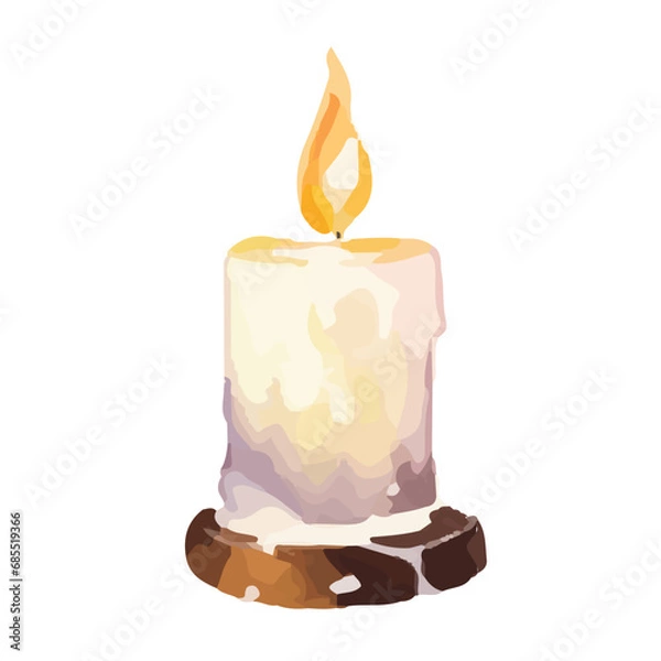 Obraz 水彩で描いたキャンドルのイラスト