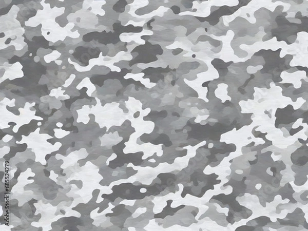 Fototapeta Snowy Winter Mountain Camouflage (White Gray bright) pattern for use in the army for camouflage in war or hunting. Including high mountain explorers, travelers and hikers. Inspired by Snow Mount