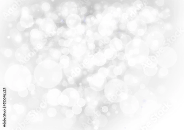 Fototapeta 
An abstract background with blurred gray and white gradients is decorated with circles, dots, and soft, soft bokeh. Used for media design