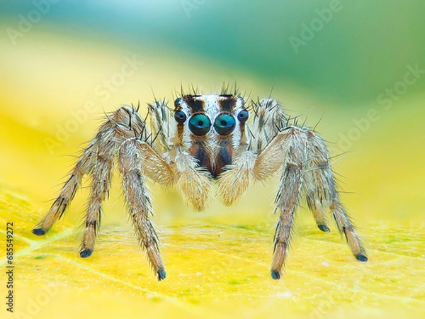 Fototapeta Portrait of a jumping spider