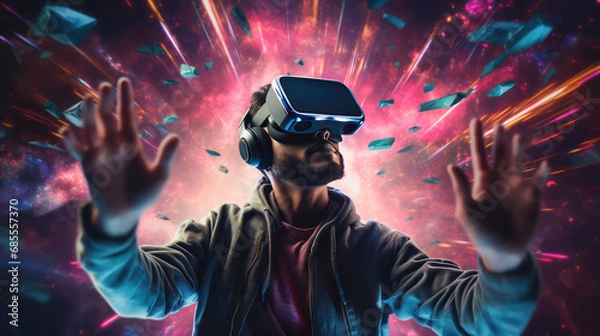 Obraz Virtual Reality VR 3D Technology [300DPI]