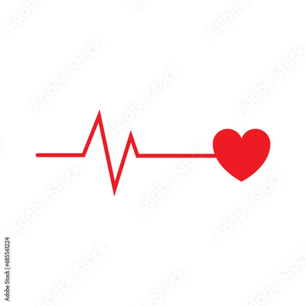 Fototapeta Cardiogram vector icon. heart diagnosis report vector illustration sign. medical symbol.