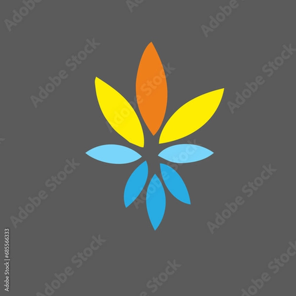 Obraz logo leaves and color vector 