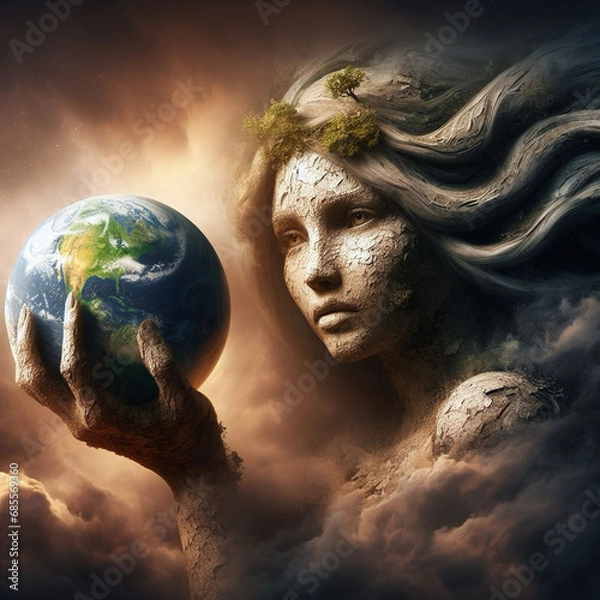Fototapeta Goddess Protect Earth 