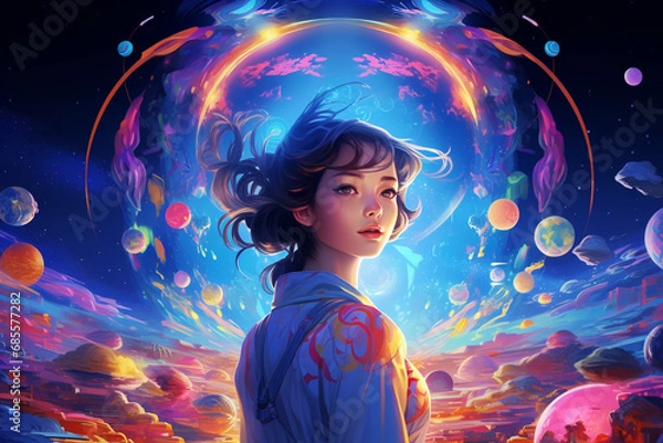 Fototapeta Digital Frontier: Embarking on the Journey of Getting into the Metaverse