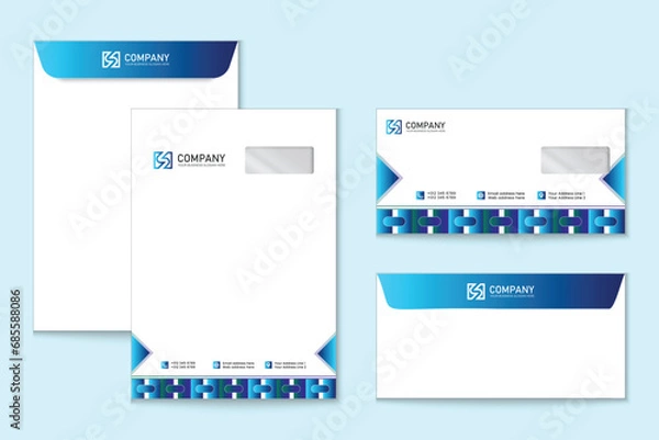 Fototapeta Modern company business envelope template