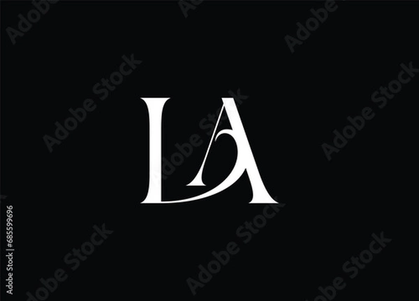 Obraz LA Letter logo design and initial logo