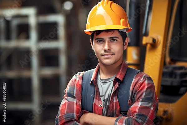 Obraz Young construction worker