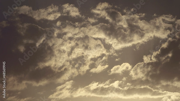 Fototapeta Gray clouds in the sky on a summer day