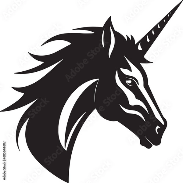 Obraz unicorn head silhouette.