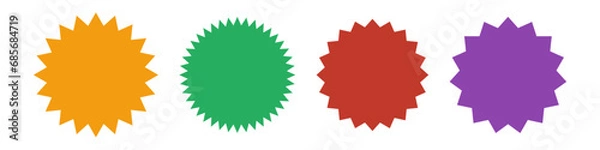 Obraz Badge label icon set different colours