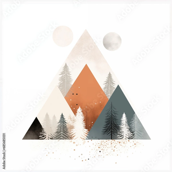 Obraz Mountains And Trees