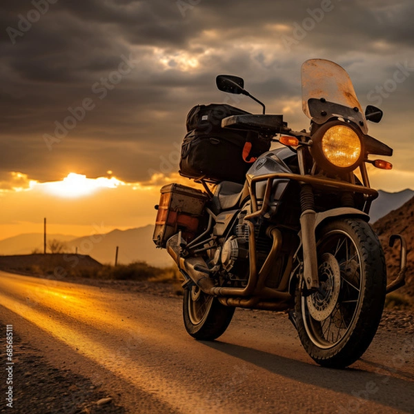 Fototapeta Sunset On The Road Art Print
