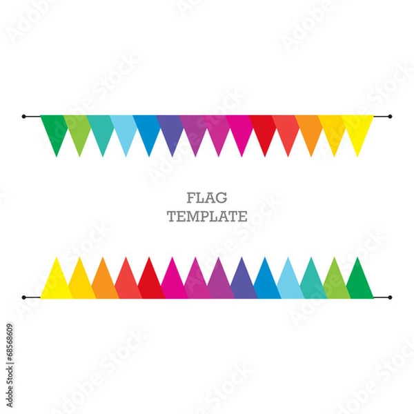 Fototapeta Festive background with colored flags.
