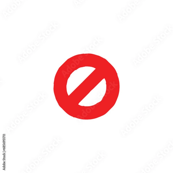 Fototapeta Stop icon. Do not sign. Simple style danger poster background symbol. Stop brand logo design element. Stop t-shirt printing. Vector for sticker.