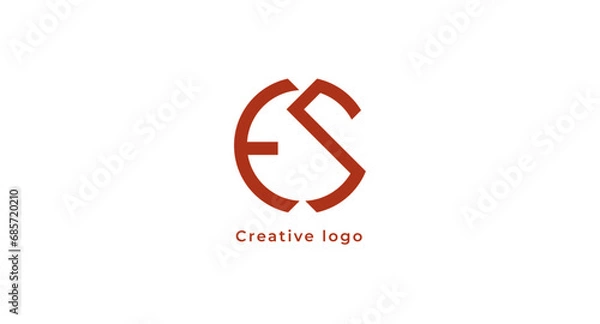 Obraz ES Logo Design Template Vector Graphic 