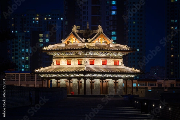 Fototapeta The City wall of Datong in China