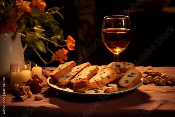 Obraz composition with canucci and vin santo