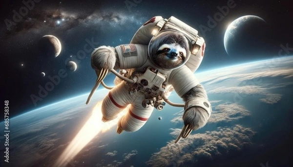 Obraz Sloth Astronaut