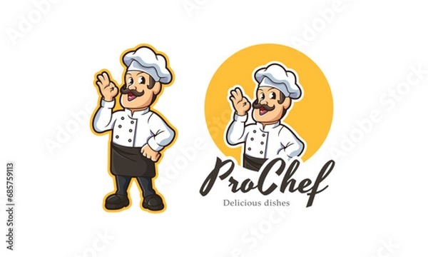 Obraz chef-mascot-logo