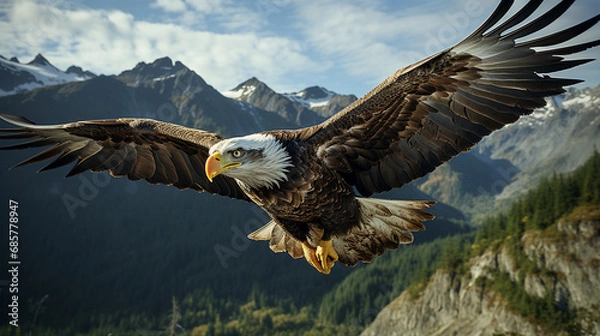 Fototapeta american bald eagle