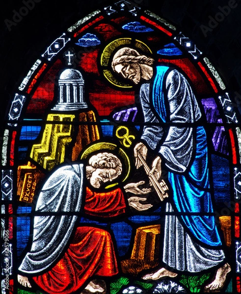 Obraz St. Peter receiving the key from Jesus