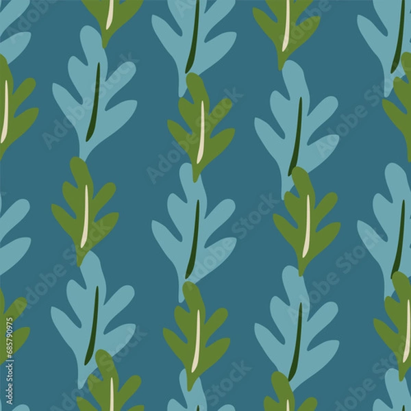 Obraz Elegant seamless leaves pattern.