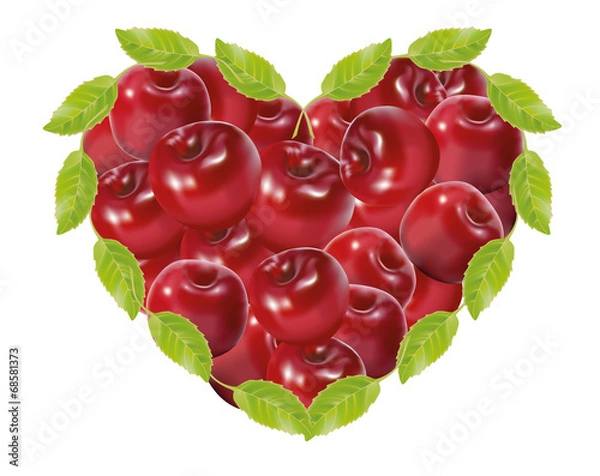 Obraz cerises coeur