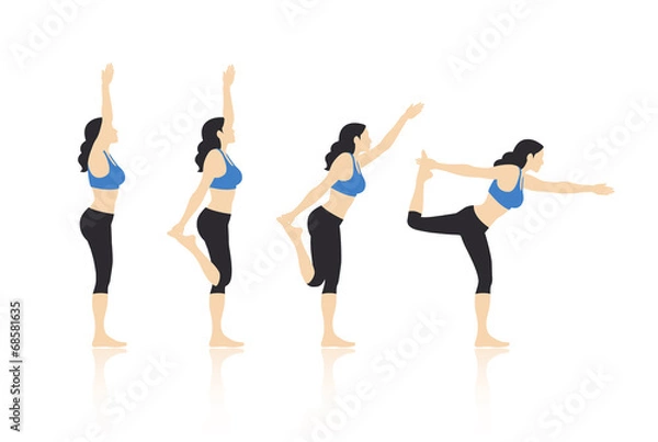 Obraz Yoga Actions Vector