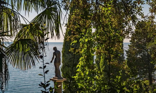 Fototapeta The Miramare garden in Trieste, situated above the Adriatic sea. Italy