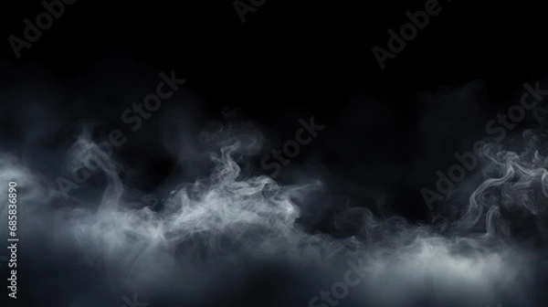 Obraz Smoke on black background