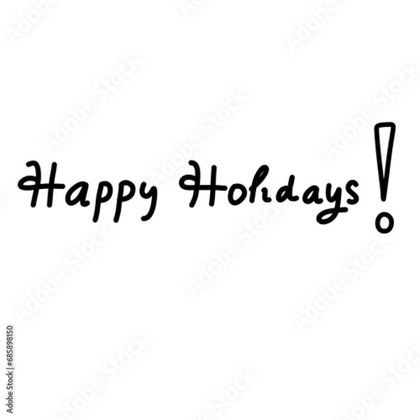 Fototapeta happy holidays handwritten