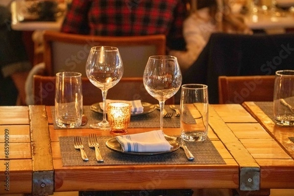 Obraz table setting at restaurant